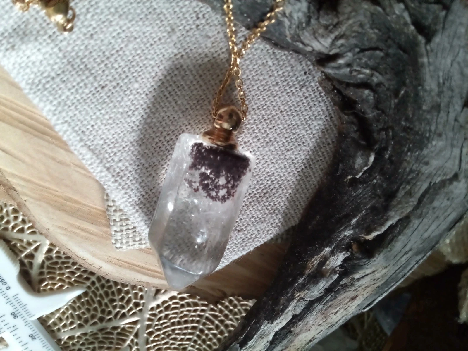 Collar punta en cristal de cuarzo – photo 4
